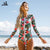 One Piece Swimsuit | Long Sleeve Swimwear Monokini for Women