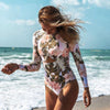 One Piece Swimsuit | Long Sleeve Swimwear Monokini for Women